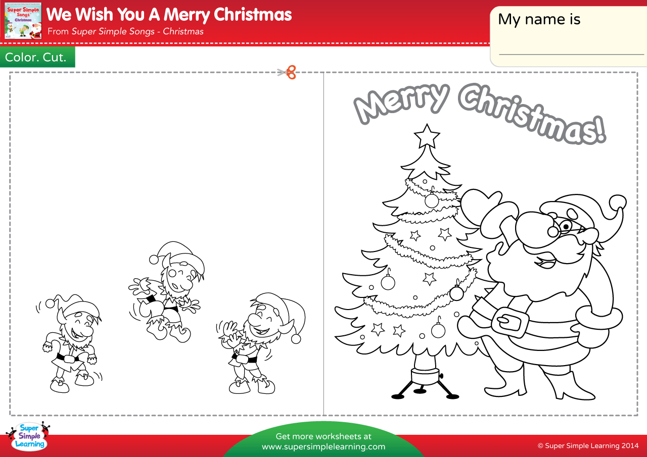 We Wish You A Merry Christmas Worksheet â Make A Chirstmas Card